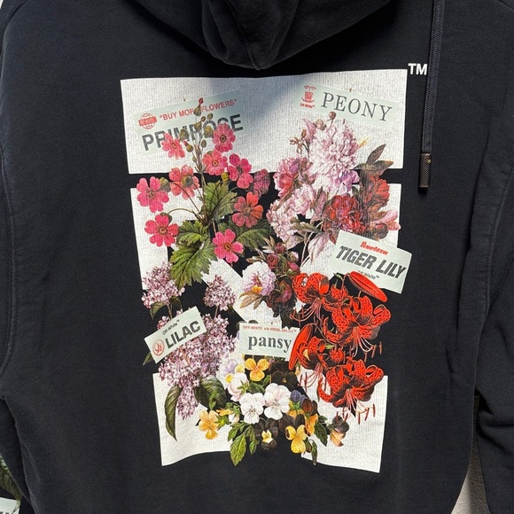 Off-White Virgil Abloh Flower Shop Crop Hoodie size small - Picture 3 of 13